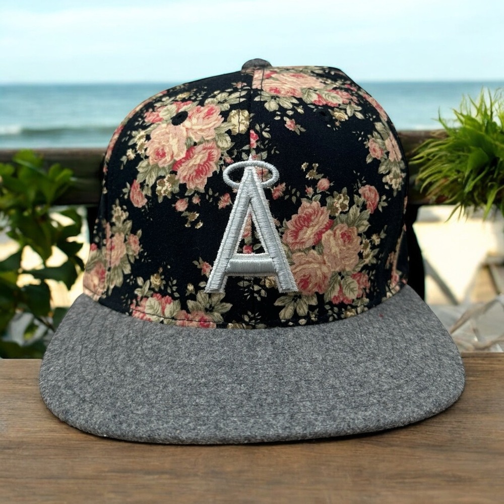 Los Angeles Angels Cooperstown Collection Baseball Cap Floral American‎ Needle